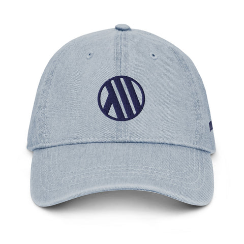 Denim Monumental Hat with Navy Stitching