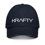 Krafty Distressed Dad Hat (White Logo)