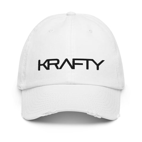 Krafty Distressed Dad Hat (Black Logo)