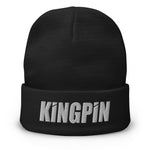 New Krafty KiNGPiN Beanie in Black – 3D Puff Embroidery