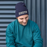 New Krafty KiNGPiN Beanie in Blue – 3D Puff Embroidery