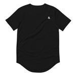 Men's Curved Hem T-Shirt in Black