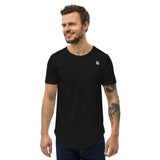 Men's Curved Hem T-Shirt in Black