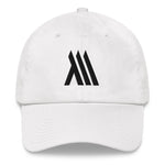 White Monumental Dad Hat (Black Logo)