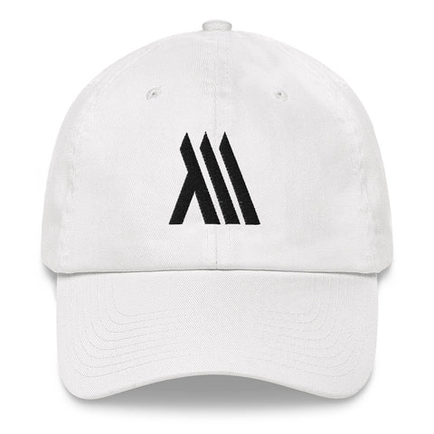 White Monumental Dad Hat (Black Logo)