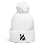 Monumental Pom Pom Beanie (Stitched) (White)