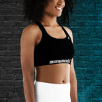 Black Sports Bra With Racerback - White Edition