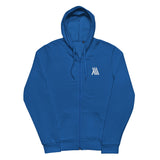 Unisex basic zip hoodie IN BLUE