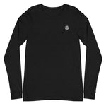 Black Heather Monumental Long Sleeve Tee (Embroidered Circular Logo)