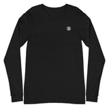 Black Heather Monumental Long Sleeve Tee (Embroidered Circular Logo)