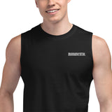 Black Monumental Muscle Shirt (Embroidered Logo)